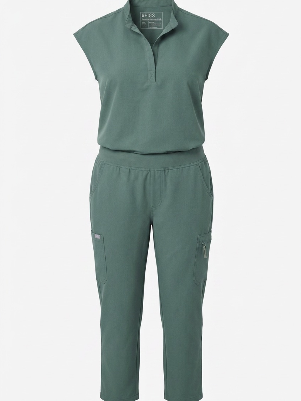 FIGS Technical Collection XXL Scrub Top in Slate Green